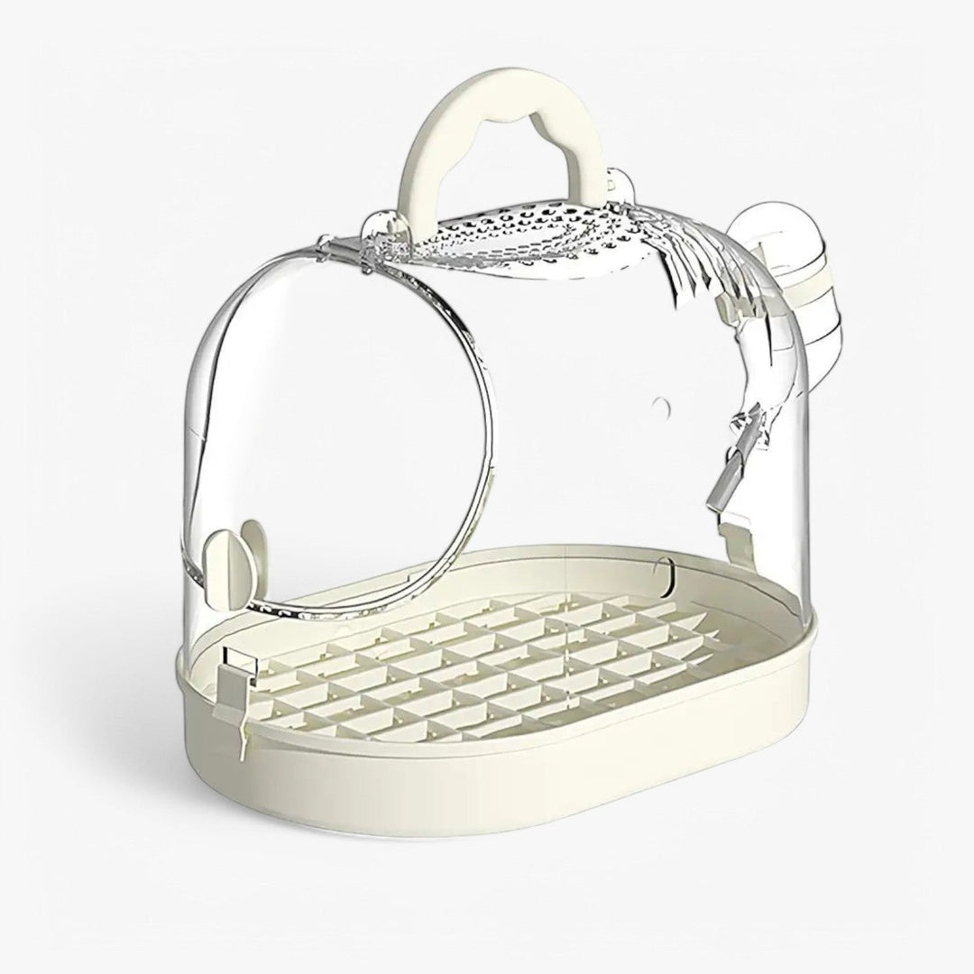 Portable Breathable Travel Cage for Small Pets – Elvi-White-State of Style