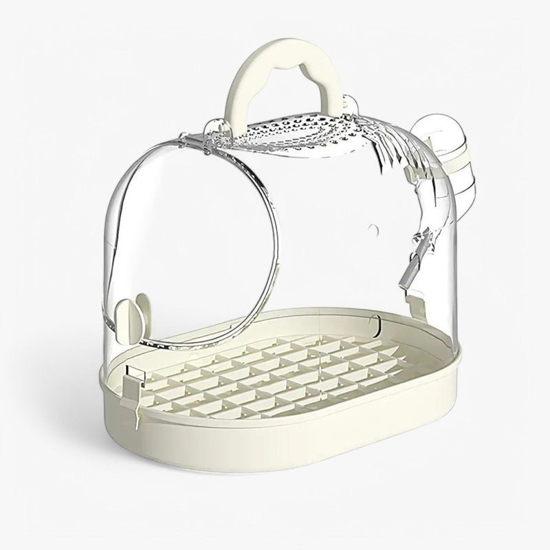 Portable Breathable Travel Cage for Small Pets – Elvi-White-State of Style