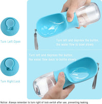 Portable Dog Water Bottle & Food Container-Blue-300 ml-State of Style
