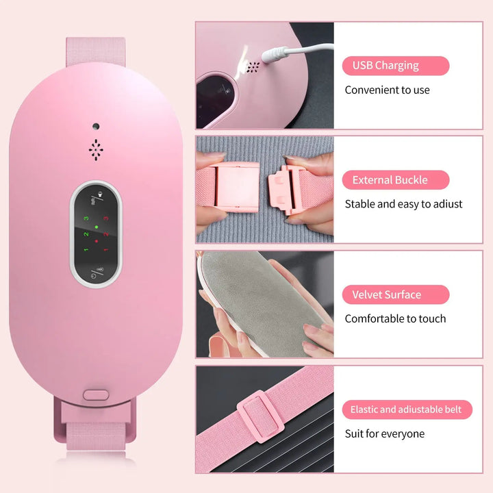 Portable Electric Massage and Heating Cushion - Womon-Pink-State of Style