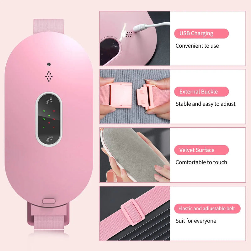Portable Electric Massage and Heating Cushion - Womon-Pink-State of Style