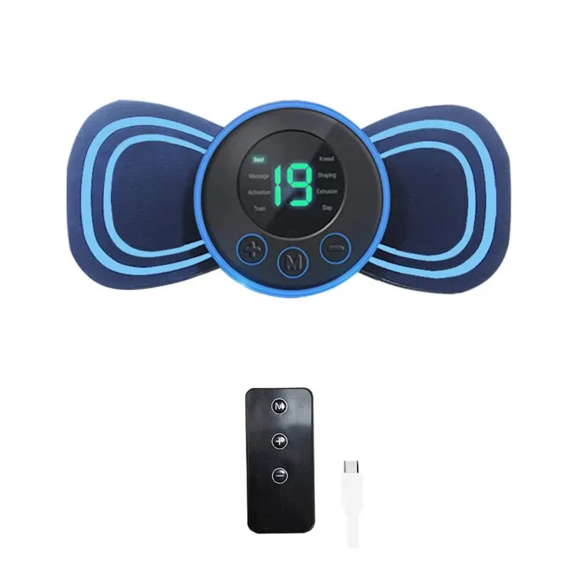 PORTABLE ELECTRIC MINI NECK MASSAGER WITH PAD & REMOTE CONTROL | INTELLIGENT MASSAGE DEVICE-With remote control-State of Style
