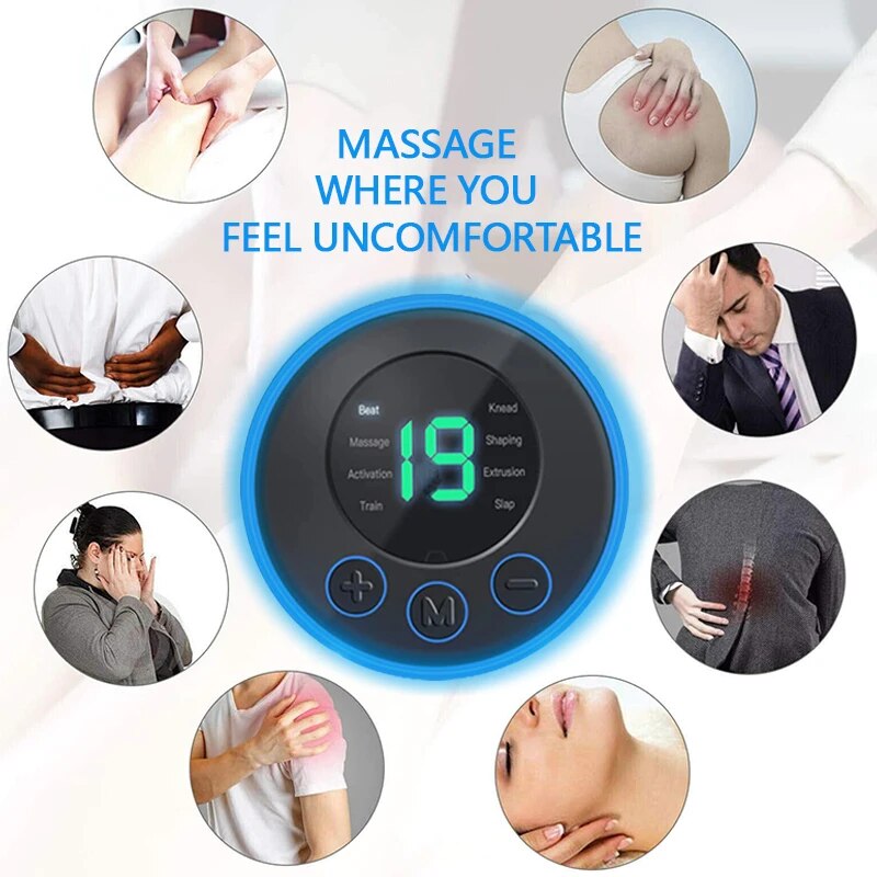 PORTABLE ELECTRIC MINI NECK MASSAGER WITH PAD & REMOTE CONTROL | INTELLIGENT MASSAGE DEVICE-With remote control-State of Style