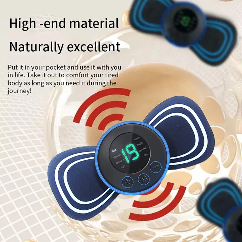 PORTABLE ELECTRIC MINI NECK MASSAGER WITH PAD & REMOTE CONTROL | INTELLIGENT MASSAGE DEVICE-With remote control-State of Style