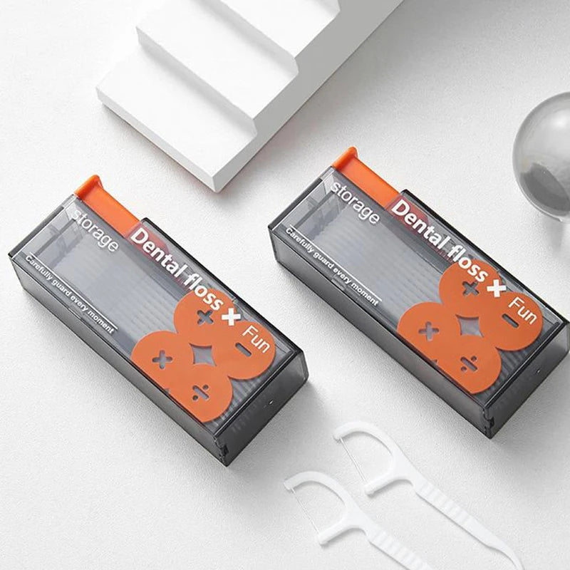 PORTABLE FLOSS DISPENSER WITH 10 AUTOMATICALLY EJECTED FLOSS STICKS-State of Style