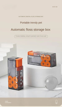 PORTABLE FLOSS DISPENSER WITH 10 AUTOMATICALLY EJECTED FLOSS STICKS-State of Style