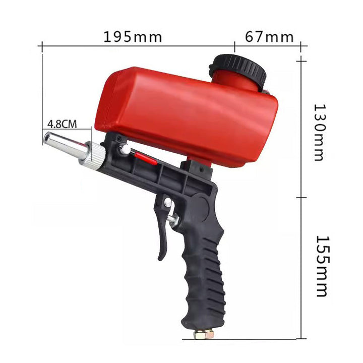 Portable handheld pneumatic sandblasting gun-Aluminium alloy sand blasting gun-State of Style