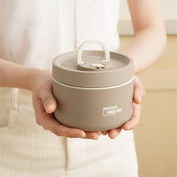 Portable Insulated Meal Container Set - LunchMate-2-Containers + Bag + FREE Cutlery Set-White-State of Style