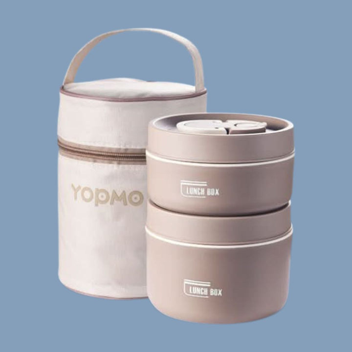 Portable Insulated Meal Container Set - LunchMate-Brown-2 dozen + bag + FREE cutlery set-State of Style