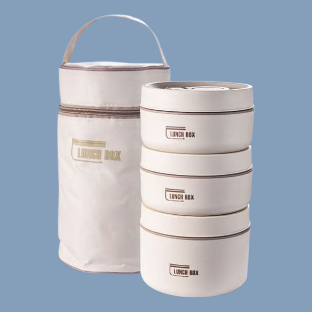 Portable Insulated Meal Container Set - LunchMate-White-3 dozen + Bag + FREE cutlery set-State of Style