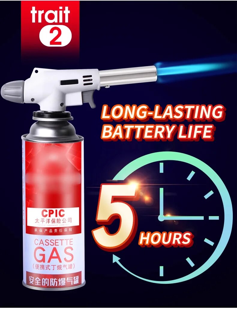 PORTABLE METAL BUTANE GAS STOVE – BBQ, CAMPING AND COOKING FLAME GUN-State of Style
