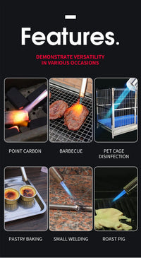 PORTABLE METAL BUTANE GAS STOVE – BBQ, CAMPING AND COOKING FLAME GUN-State of Style