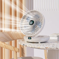 Portable Table Fan - AirFlowPro-White-Wireless-State of Style