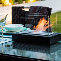 Portable Table Fireplace - LumaFlame-Black-State of Style