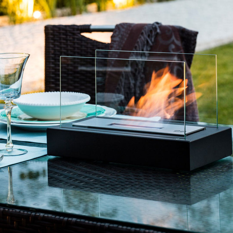 Portable Table Fireplace - LumaFlame-Black-State of Style