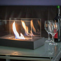 Portable Table Fireplace - LumaFlame-Black-State of Style