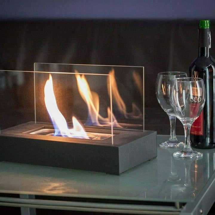 Portable Table Fireplace - LumaFlame-Black-State of Style