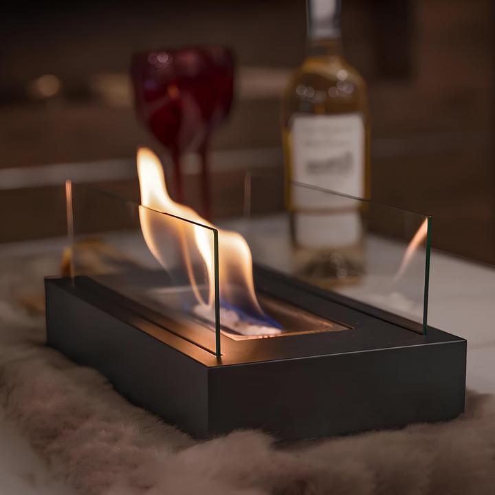 Portable Table Fireplace - LumaFlame-Black-State of Style