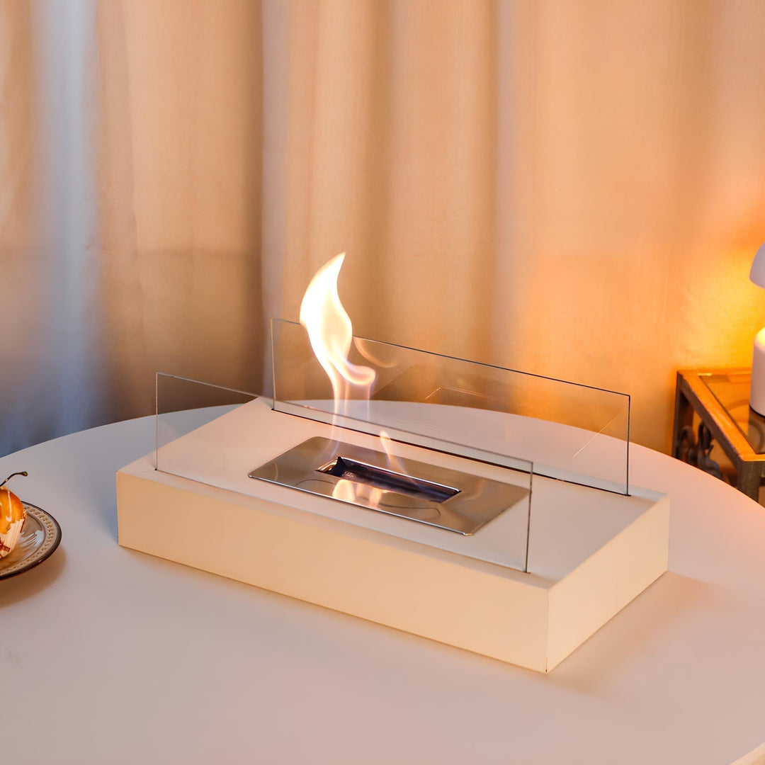 Portable Table Fireplace - LumaFlame-White-State of Style