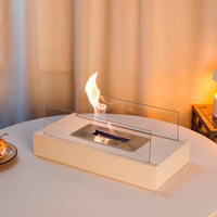 Portable Table Fireplace - LumaFlame-White-State of Style