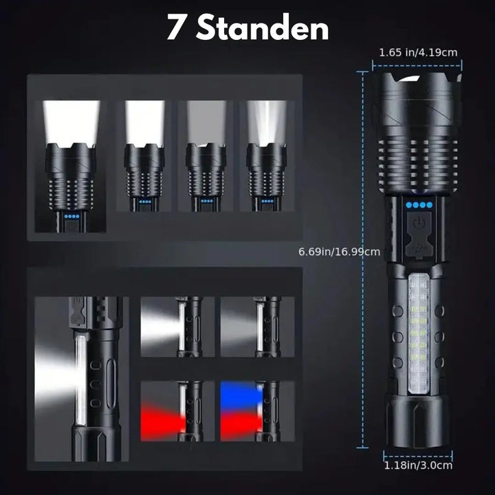 PowerBeam Military Torch with 5000 Lumens-State of Style