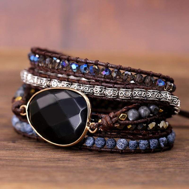 Powerful Onyx Wrap Bracelet - Isadora-State of Style