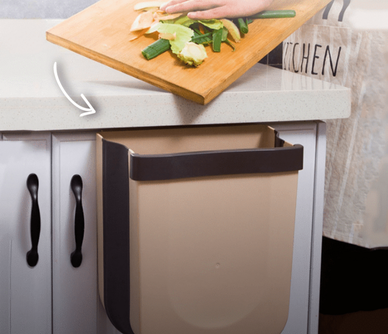 Practical Wall-Mounted Waste Bin - CleanFold-White-State of Style