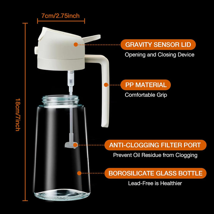 Premium 2-in-1 Olive Oil Spray - DualSpray-White-State of Style
