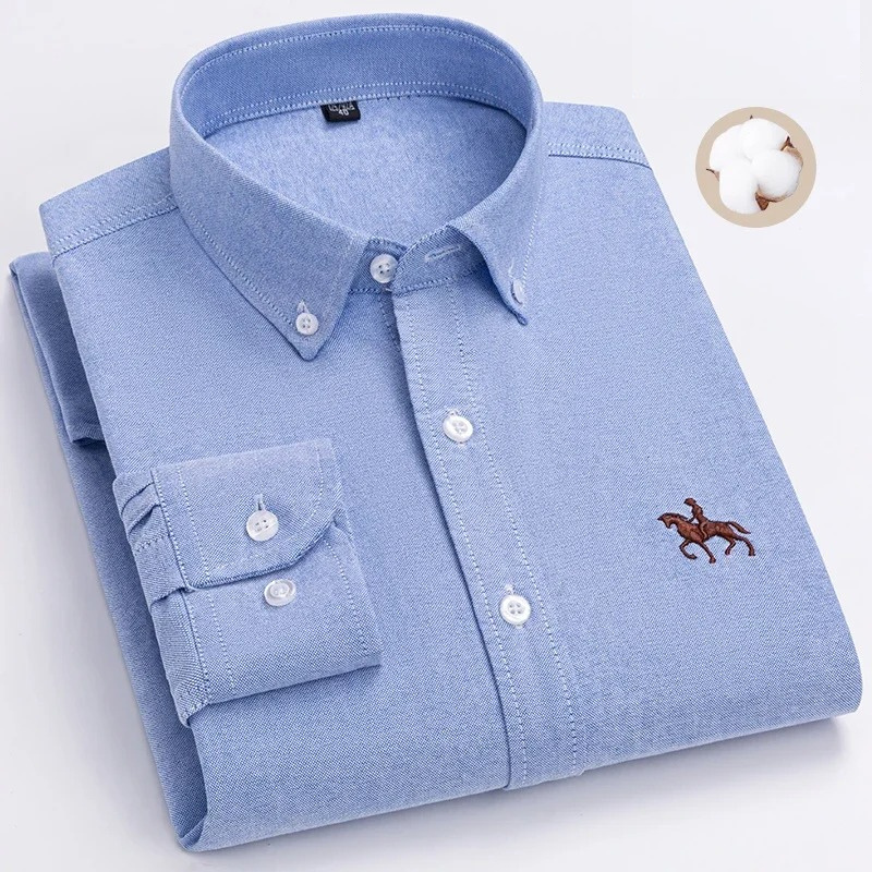 Premium Cotton Shirt - Hugo-Light Blue-40 / ~M-State of Style