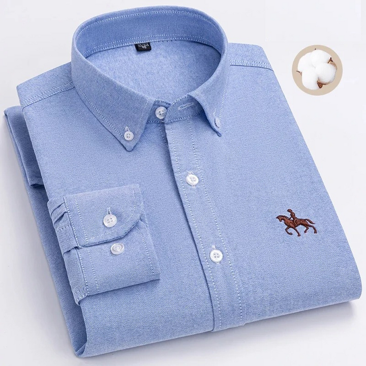 Premium Cotton Shirt - Hugo-Light Blue-40 / ~M-State of Style