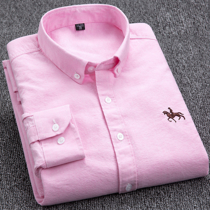 Premium Cotton Shirt - Hugo-Pink-40 / ~M-State of Style