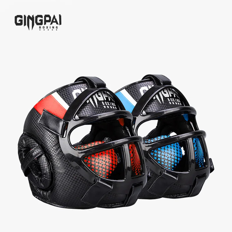 Premium Head Protection with Face Mask - FightGuard-Red-S-State of Style