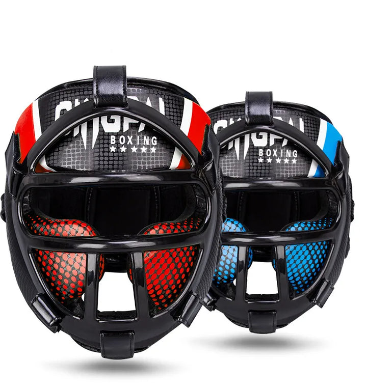 Premium Head Protection with Face Mask - FightGuard-Red-S-State of Style