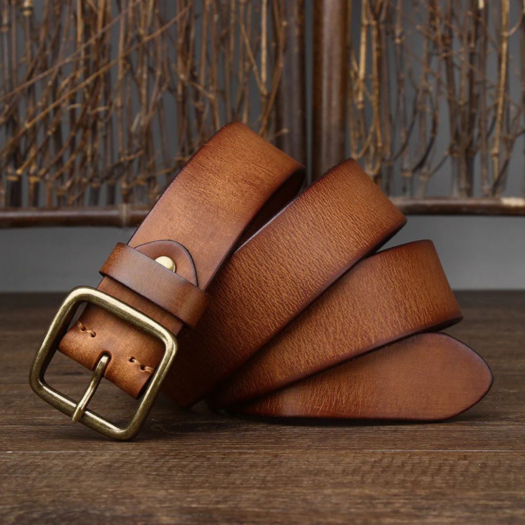 Premium Leather Belt | Durable & Stylish-Khaki-100cm-State of Style