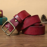 Premium Leather Belt | Durable & Stylish-Reddish Brown-100cm-State of Style
