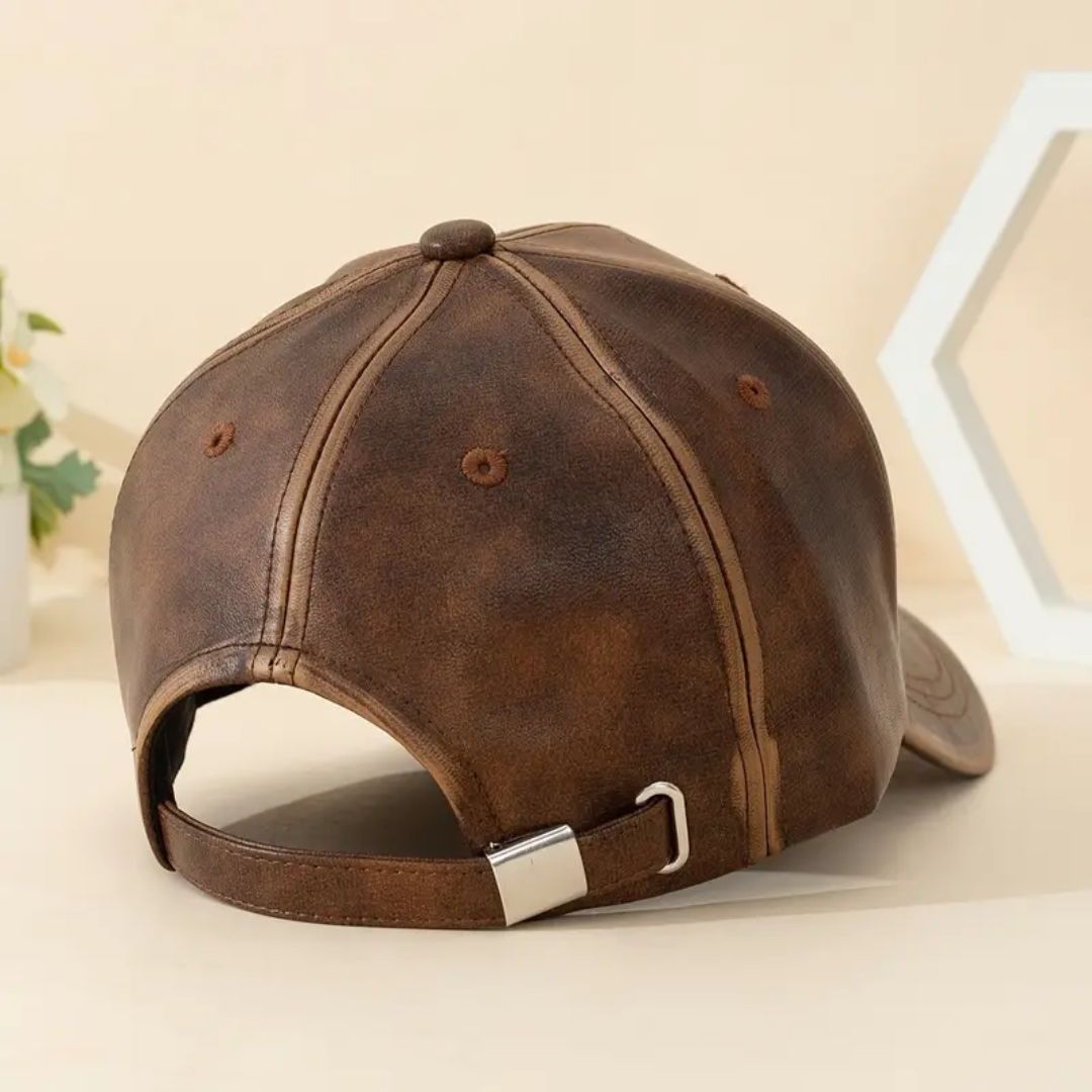 Premium Leather Cap for Men | Stylish and Durable-Black-State of Style