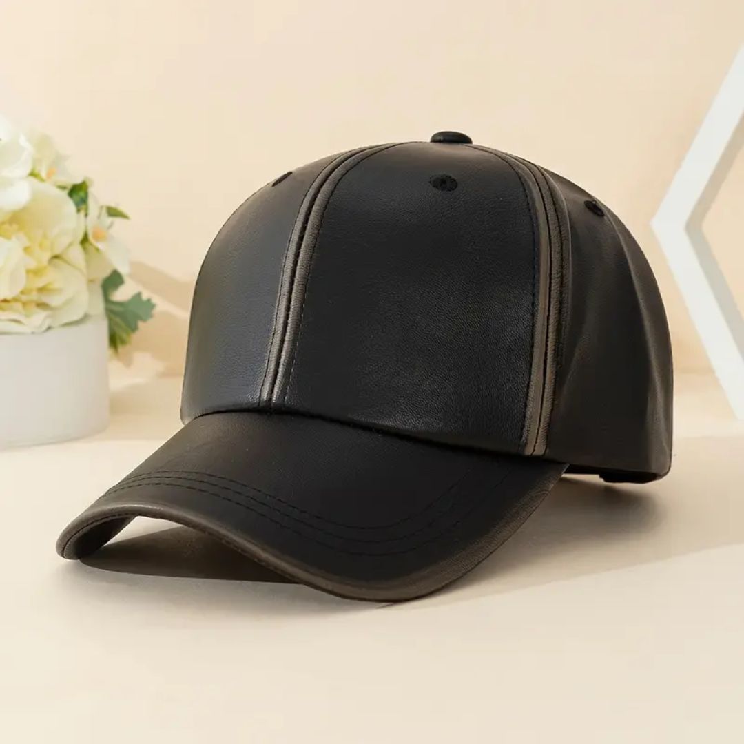 Premium Leather Cap for Men | Stylish and Durable-Black-State of Style
