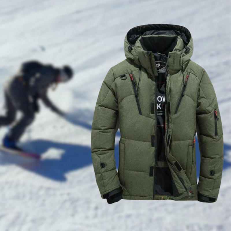 Premium Men's Parka | Winter Jacket with Removable Hood-Army Green-XS-State of Style