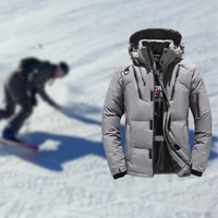 Premium Men's Parka | Winter Jacket with Removable Hood-Light Grey-XS-State of Style