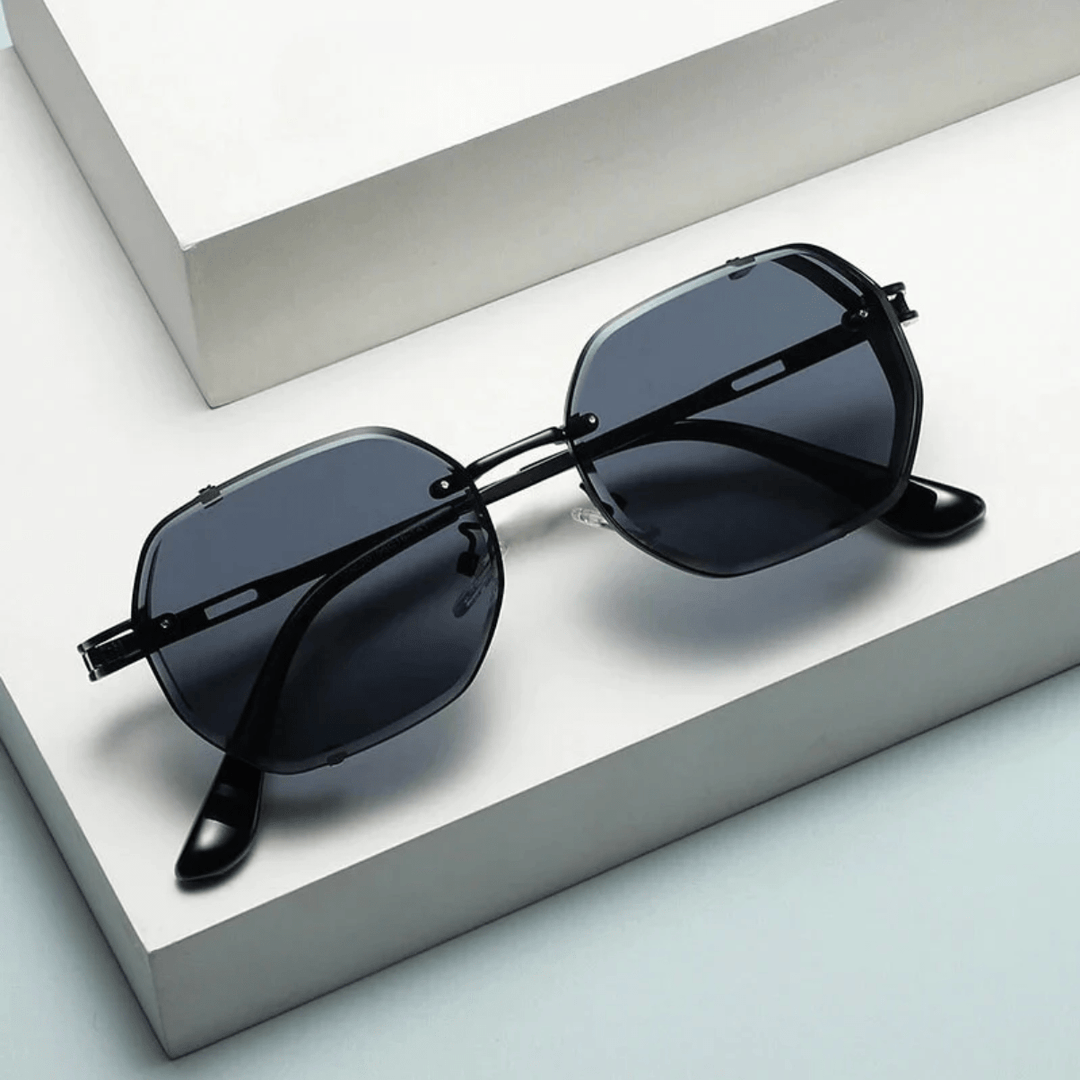 Premium men's sunglasses with an elegant frame – UrbanValence-Black-State of Style