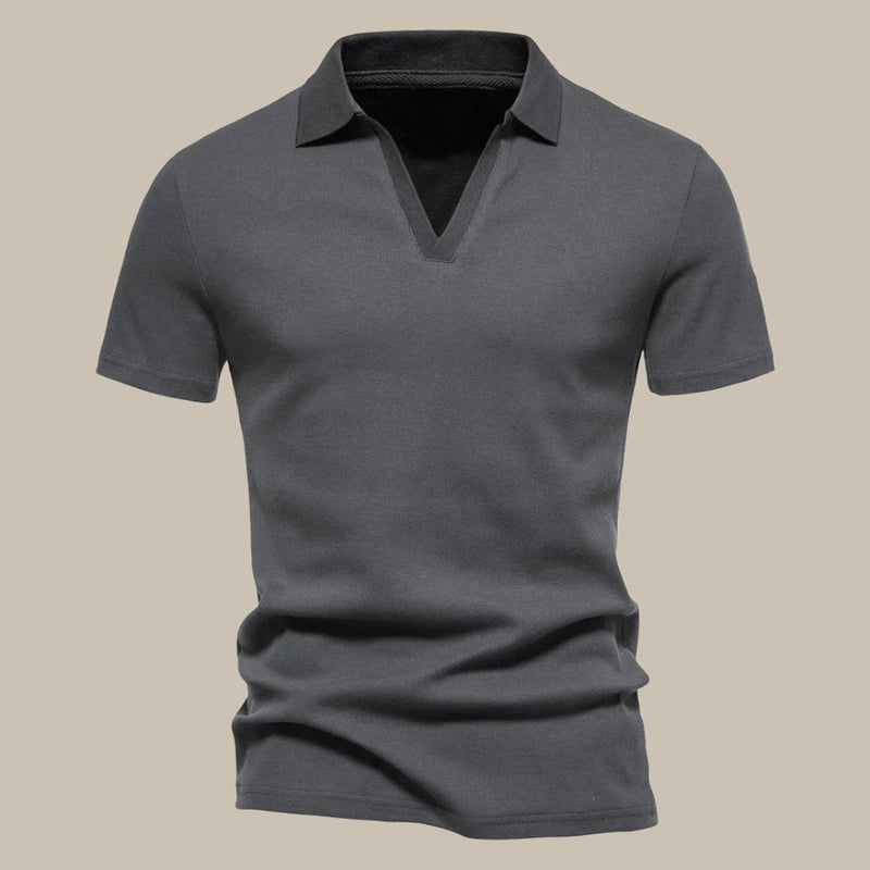 Premium Merino Polo | Men's Short-Sleeve Polo Shirt-Dark Grey-M-State of Style