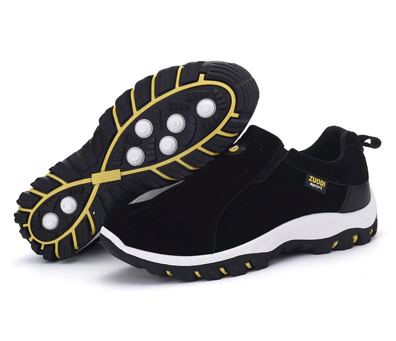 Premium Orthopaedic Hiking Shoes for Men - PathMaster-Black-5.0-State of Style