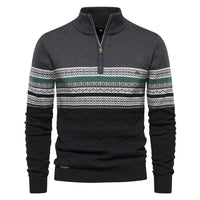 Premium Retro Pattern Sweater - Leo-Dark Grey-S-State of Style