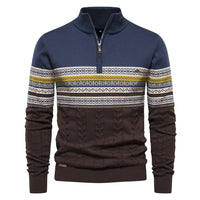 Premium Retro Pattern Sweater - Leo-Light Blue-S-State of Style