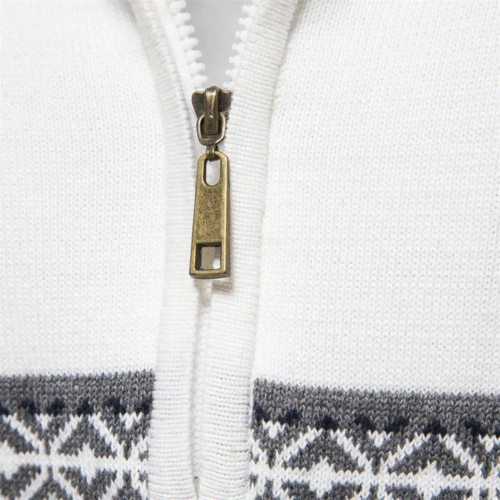 Premium Retro Pattern Sweater - Leo-White-S-State of Style