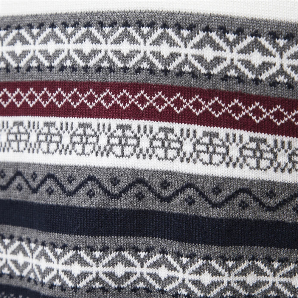 Premium Retro Pattern Sweater - Leo-White-S-State of Style
