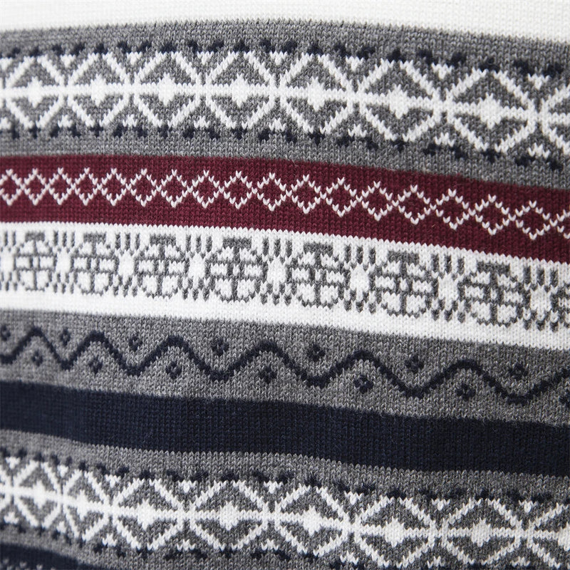 Premium Retro Pattern Sweater - Leo-White-S-State of Style