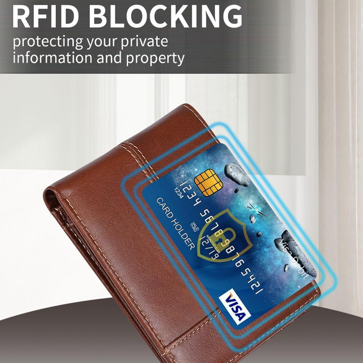 Premium RFID-Blocking Leather Bifold Wallet for Men - SlimArmor-Black-State of Style