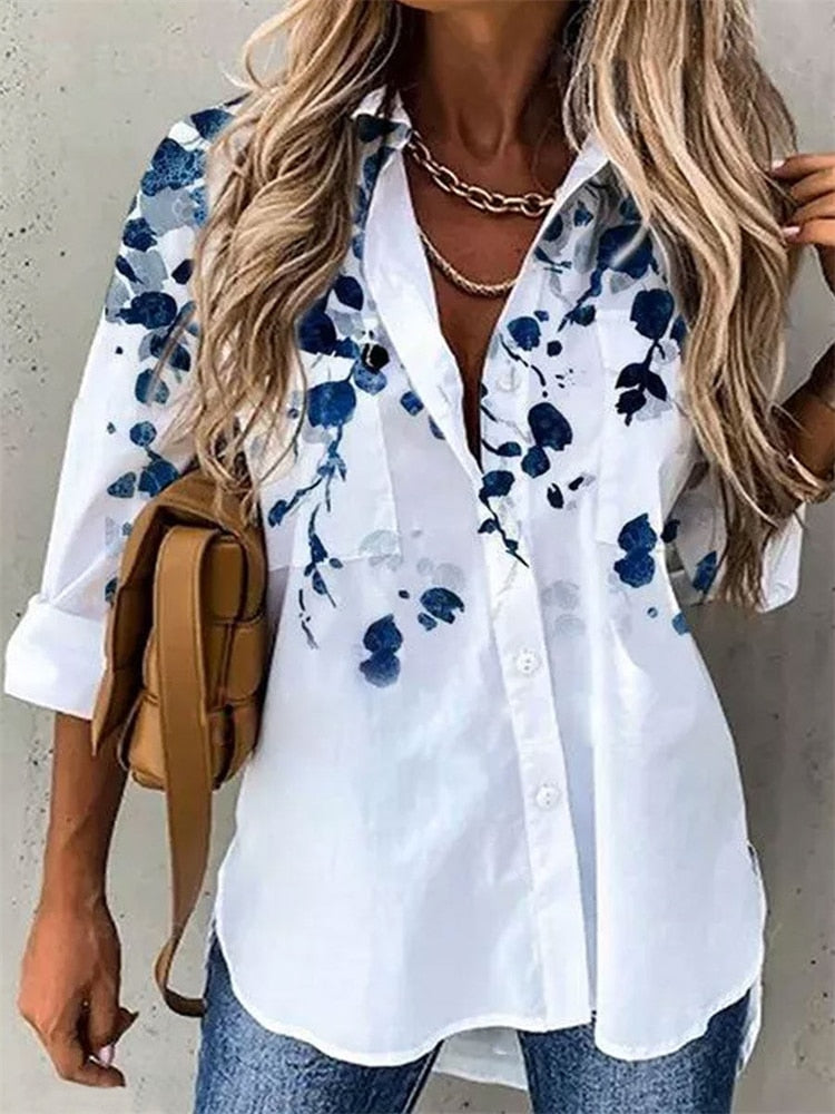 Pretty Blouse | Women's Butterfly Print Blouse-2-S-State of Style