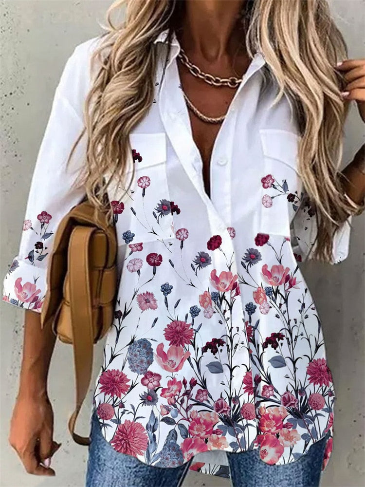 Pretty Blouse | Women's Butterfly Print Blouse-3-S-State of Style